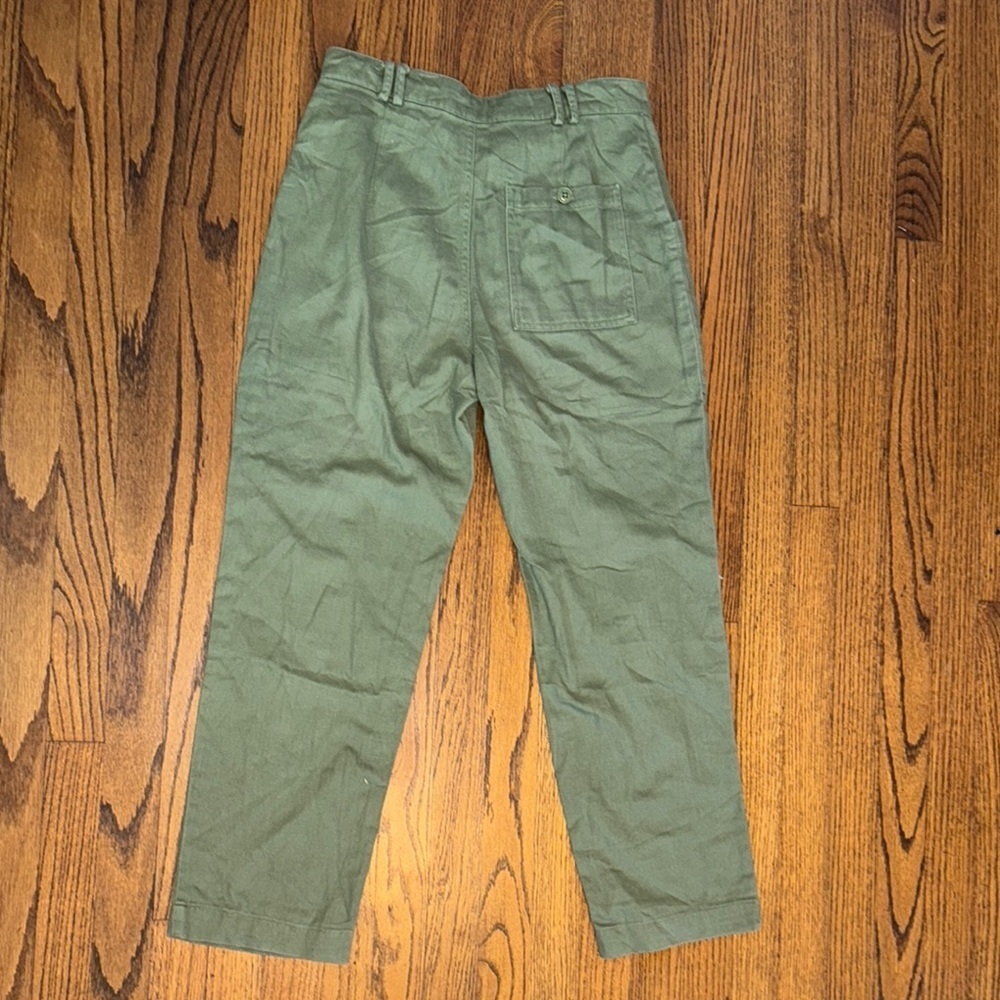 Urban Outfitters Army Green Straight Leg Pants Size 2 - Picture 4 of 5